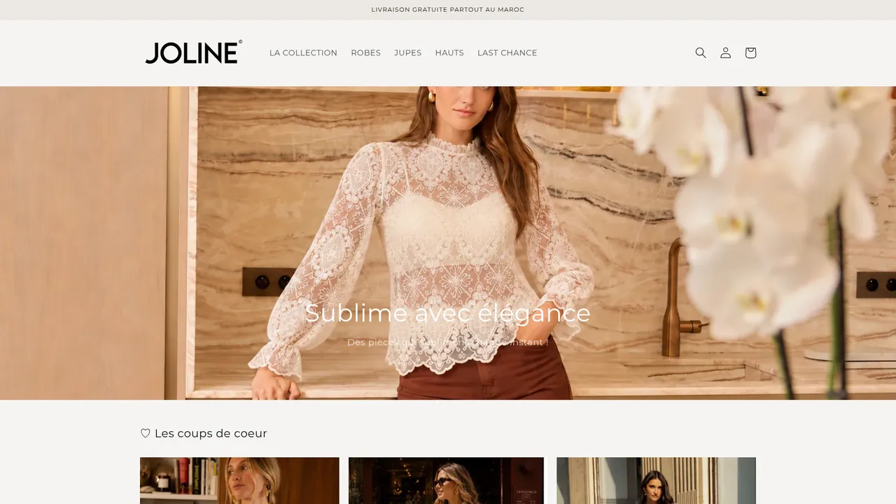 Screenshot de www.joline.ma