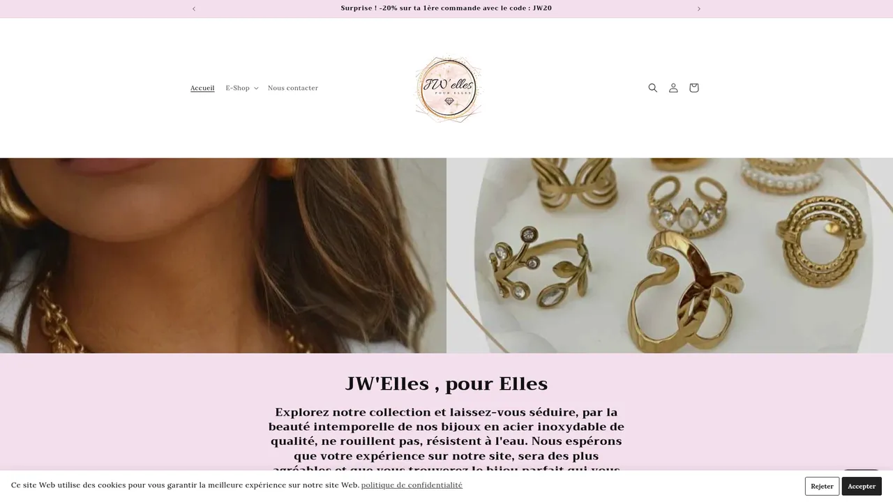 Aperçu du site www.jwelles.shop