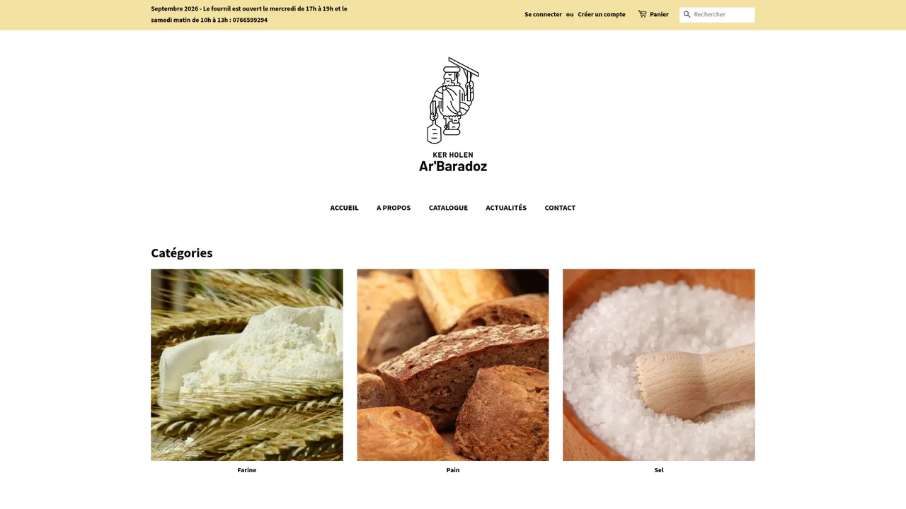 Screenshot de www.kerholenarbaradoz.fr