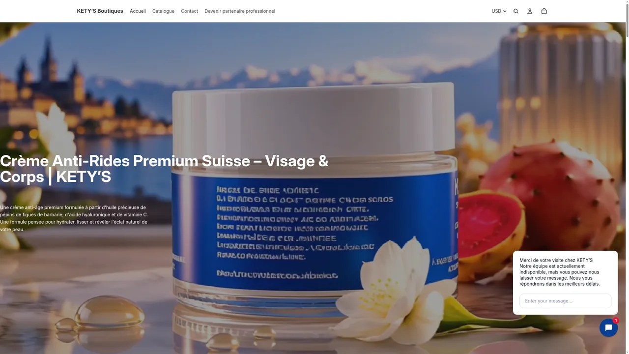 Screenshot de www.ketys.ch