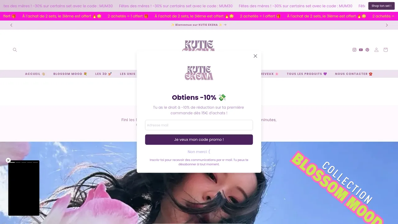 Screenshot de www.kutieekena.com