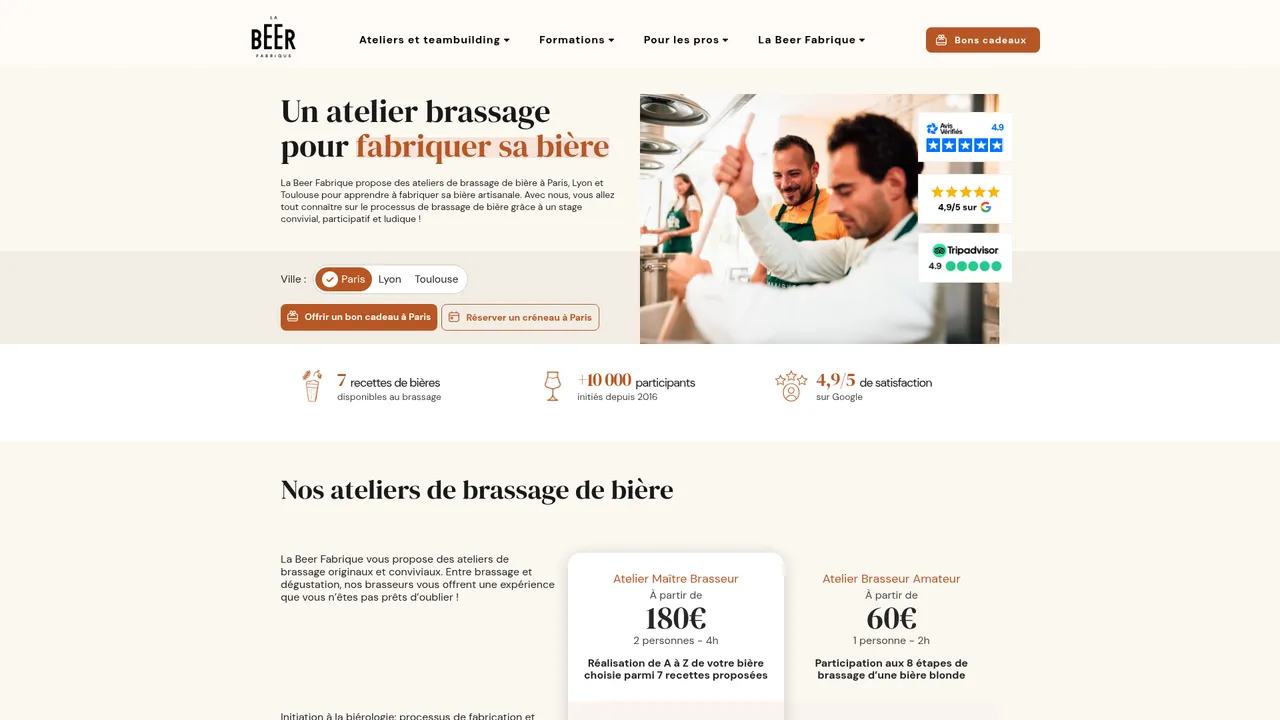 Aperçu du site www.labeerfabrique.com