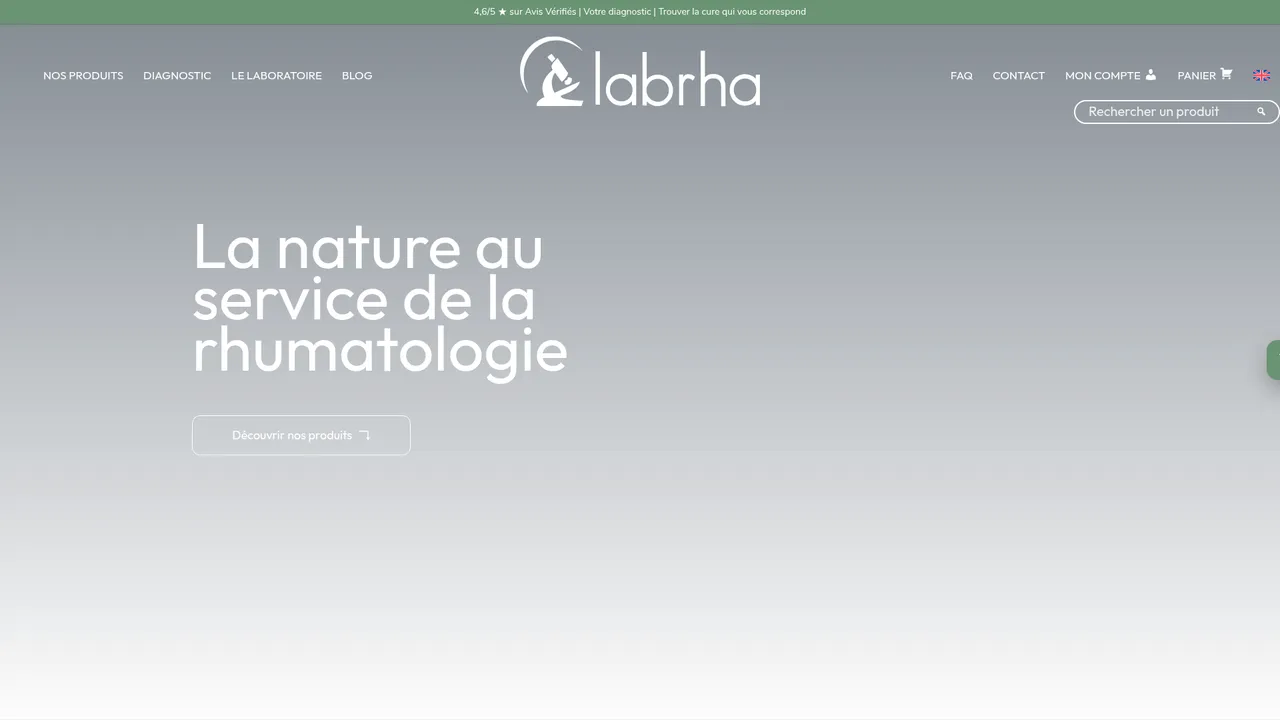 Screenshot de www.laboratoire-labrha.fr