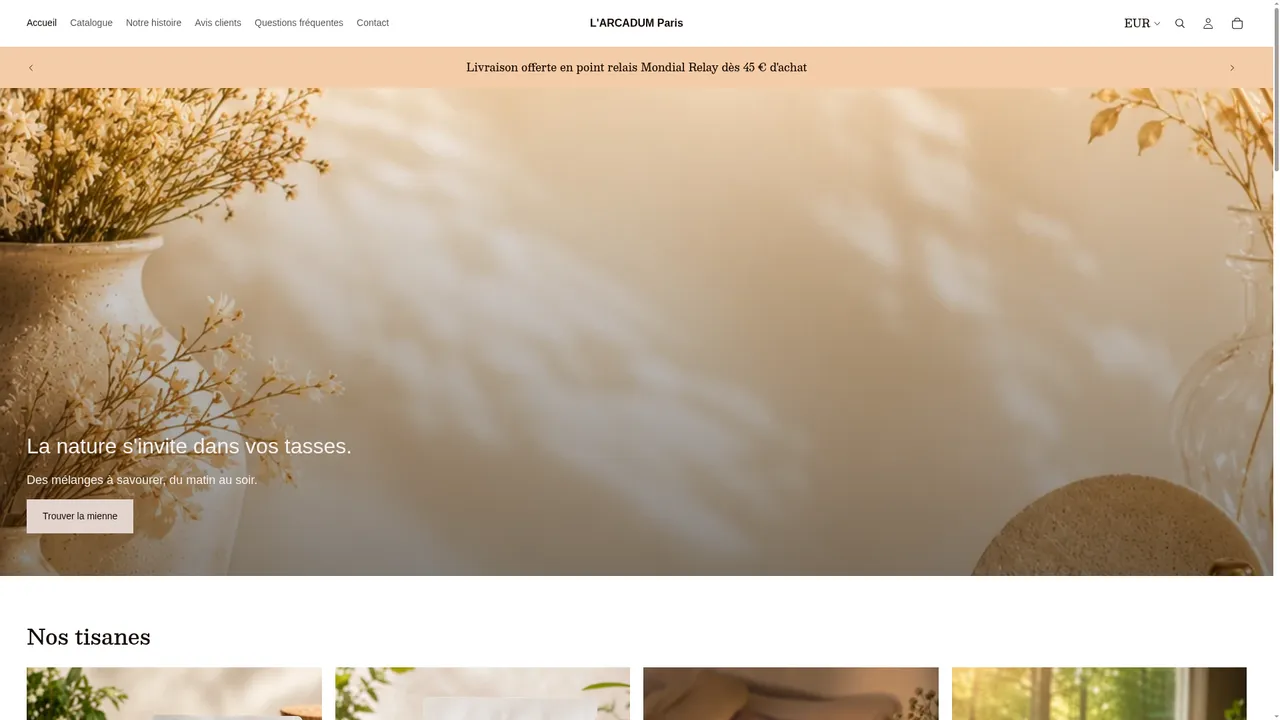Aperçu du site www.larcadumparis.com