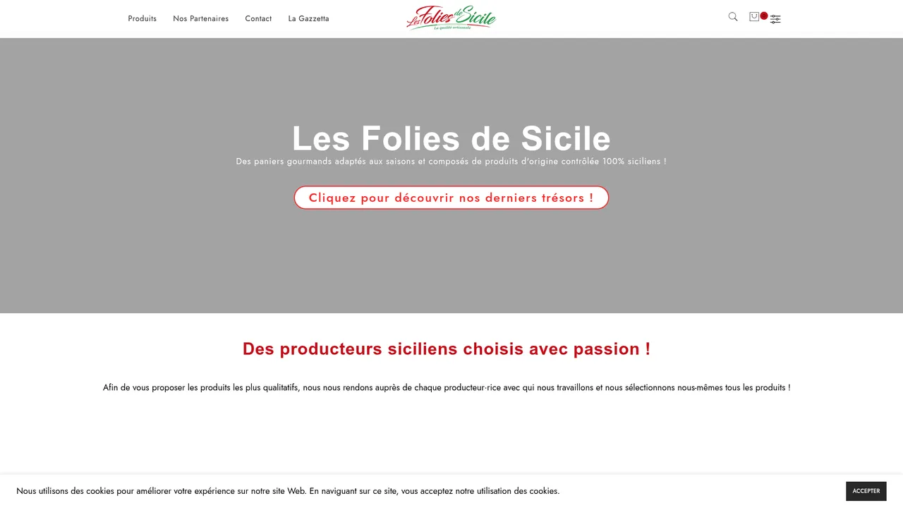 Screenshot de www.lesfoliesdesicile.be