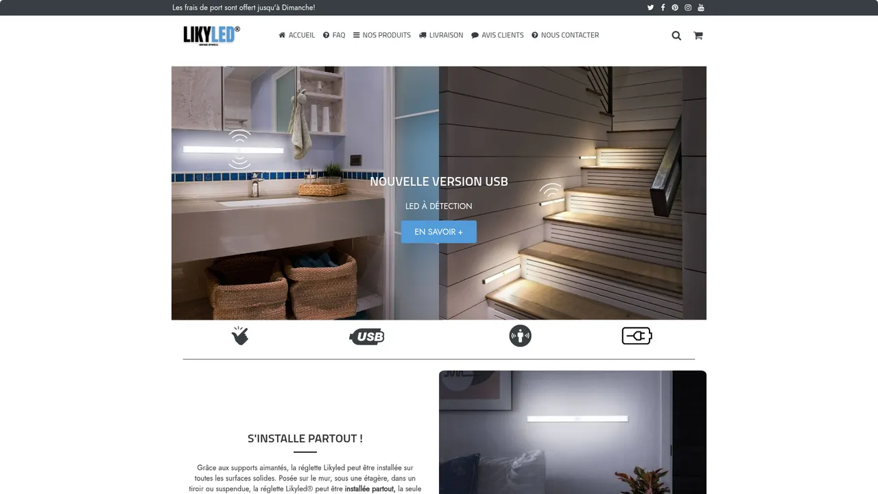Screenshot de www.likyled.com