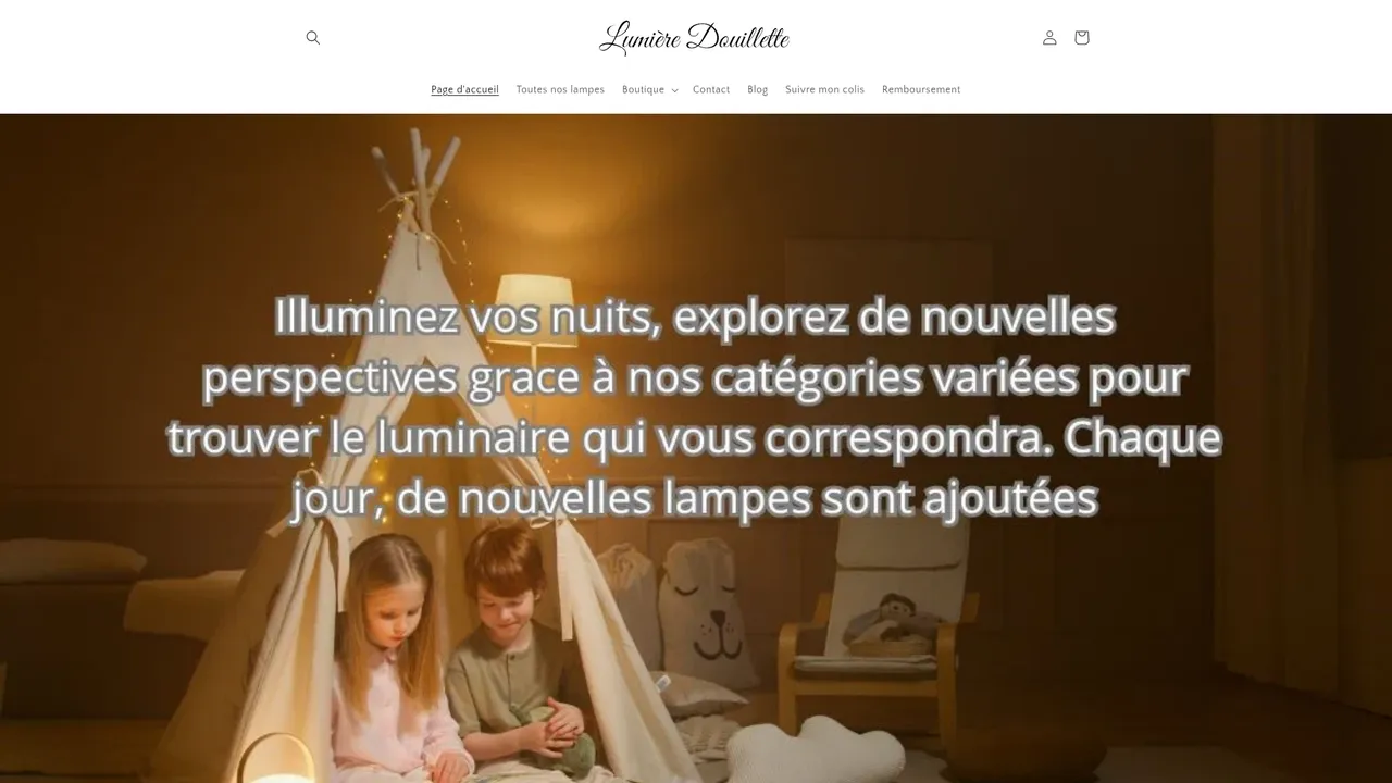 Screenshot de www.lumieredouillette.com