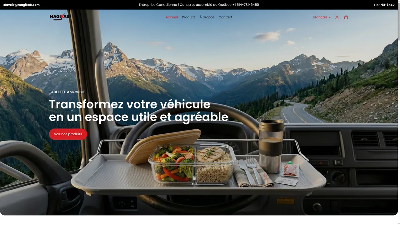 Screenshot de www.magikab.com