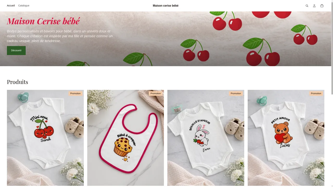 Screenshot de www.maisoncerise-bebe.fr