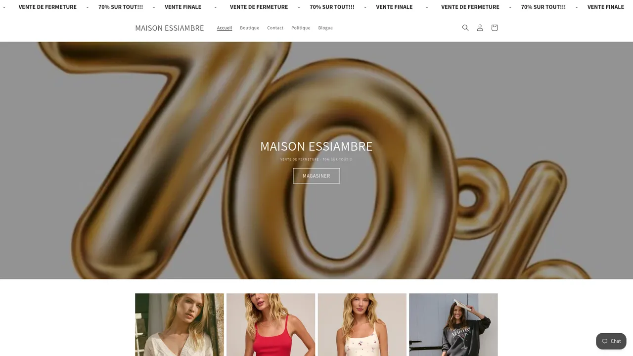 Screenshot de www.maisonessiambre.ca