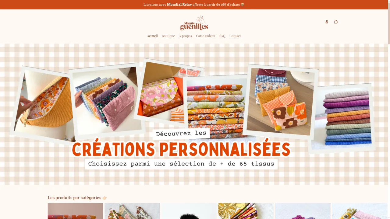 Aperçu du site www.mamieguenilles.fr