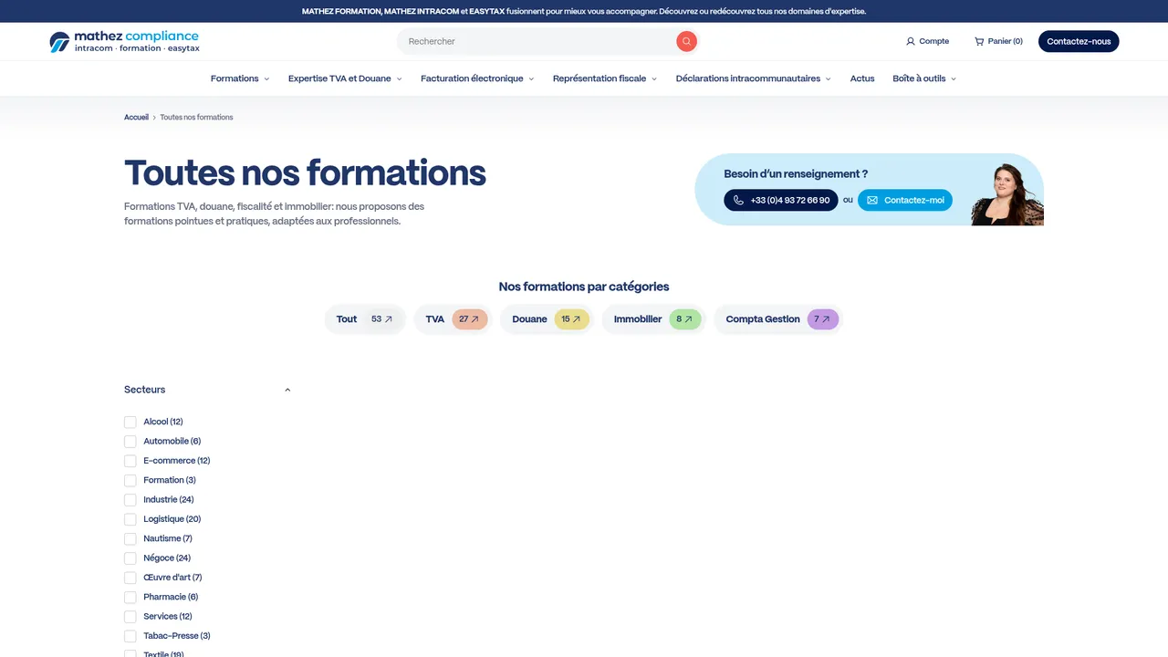 Screenshot de www.mathez-formation.fr