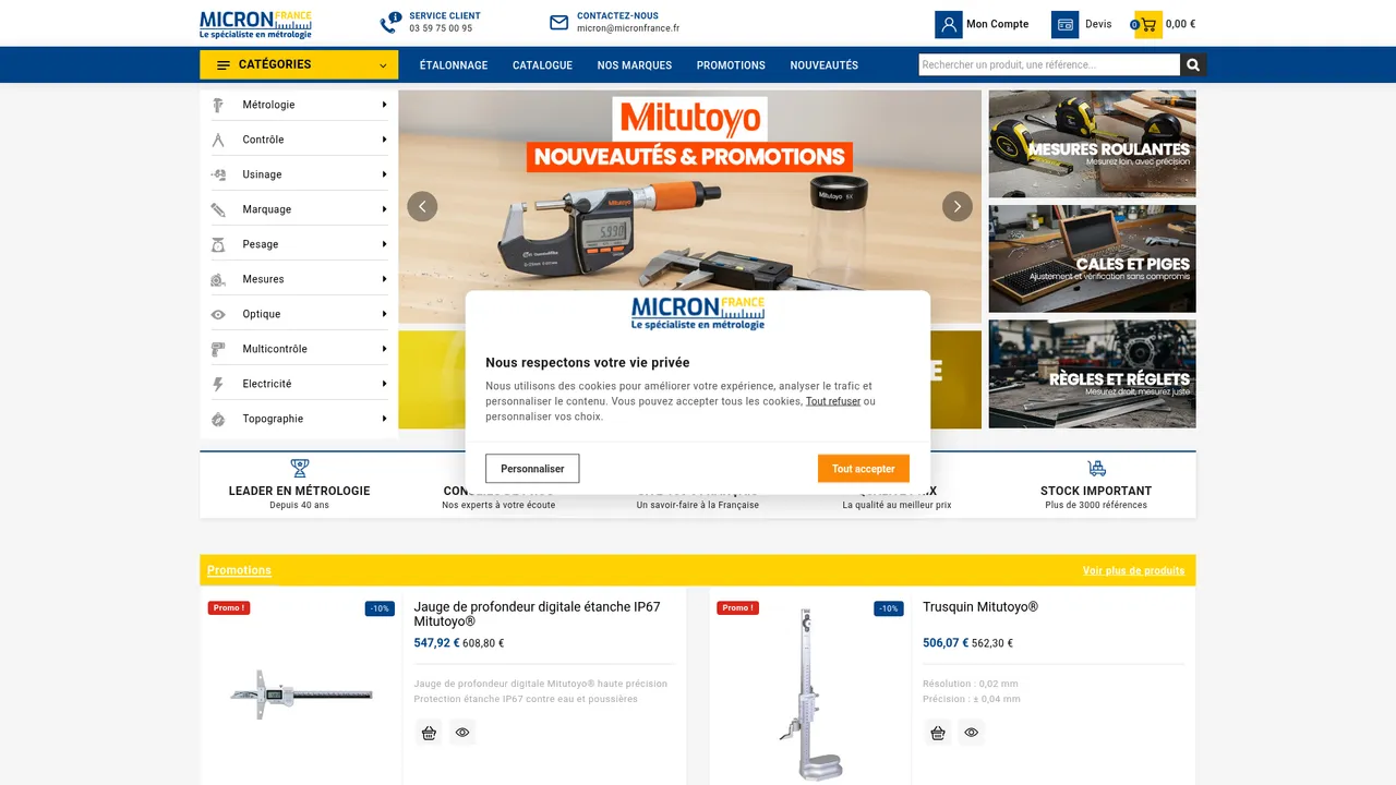 Aperçu du site www.micronfrance.fr