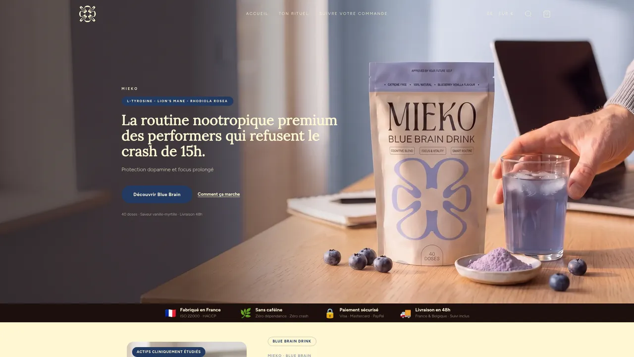 Screenshot de www.mieko.be