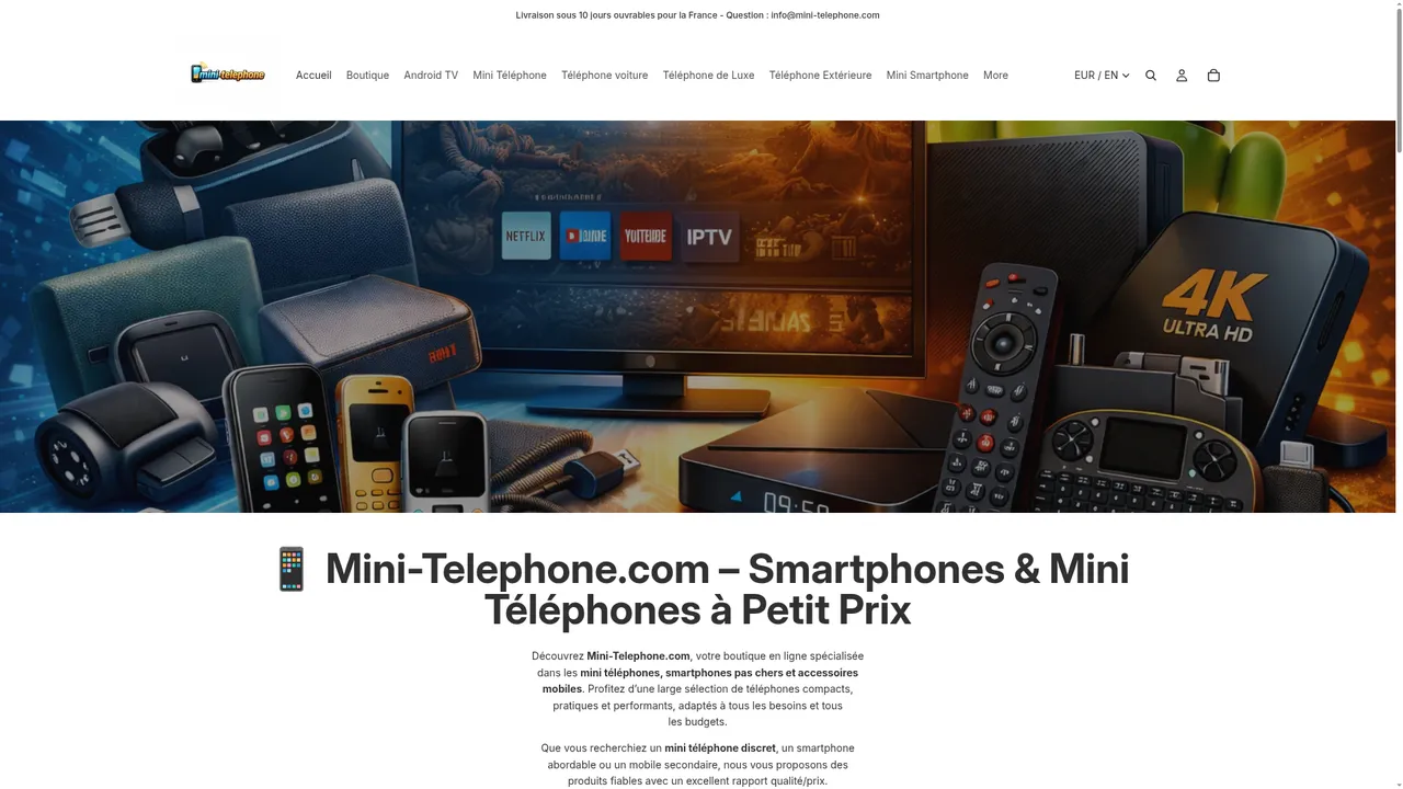 Screenshot de www.mini-telephone.com