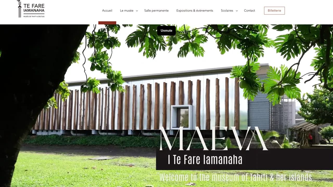 Screenshot de www.museetahiti.pf