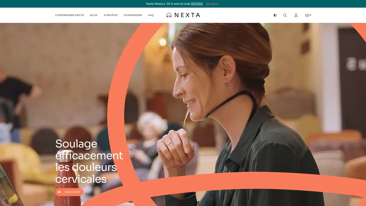 Screenshot de www.nexta.care