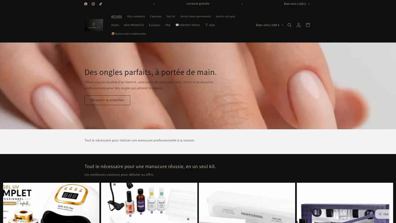 Aperçu du site www.nolivia.fr