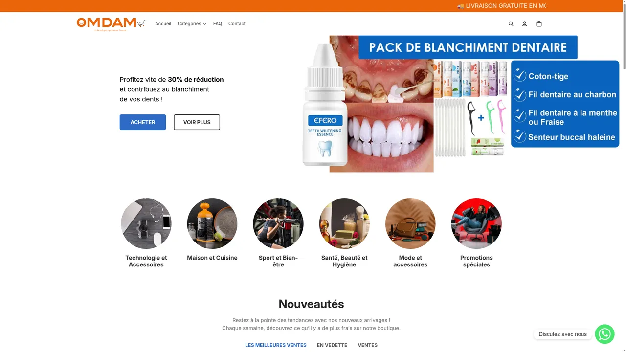 Screenshot de www.omdam.com