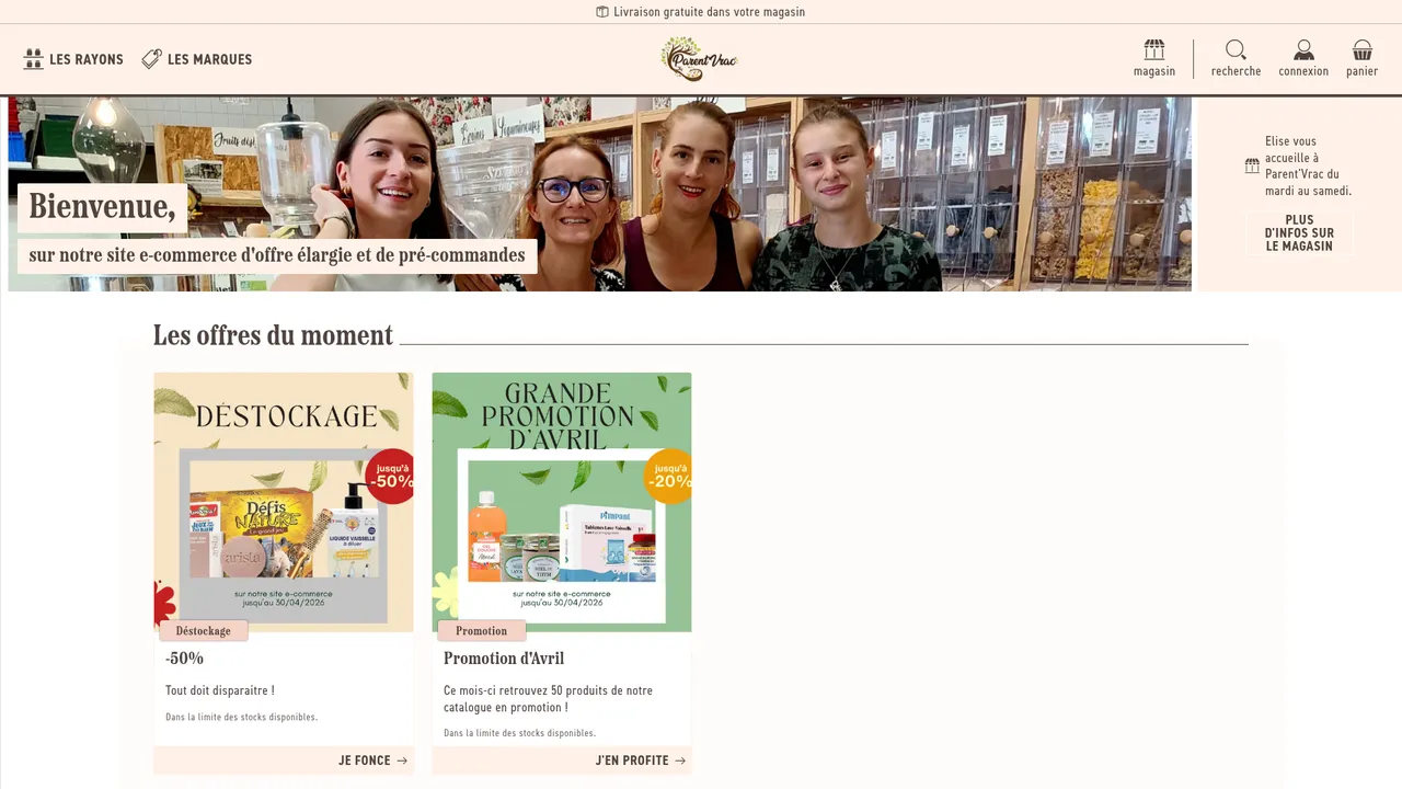 Screenshot de www.parentvrac.fr