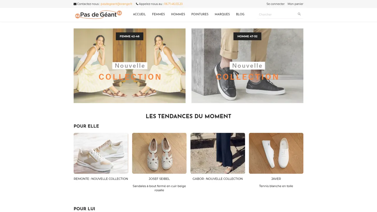 Screenshot de www.pasdegeant.fr