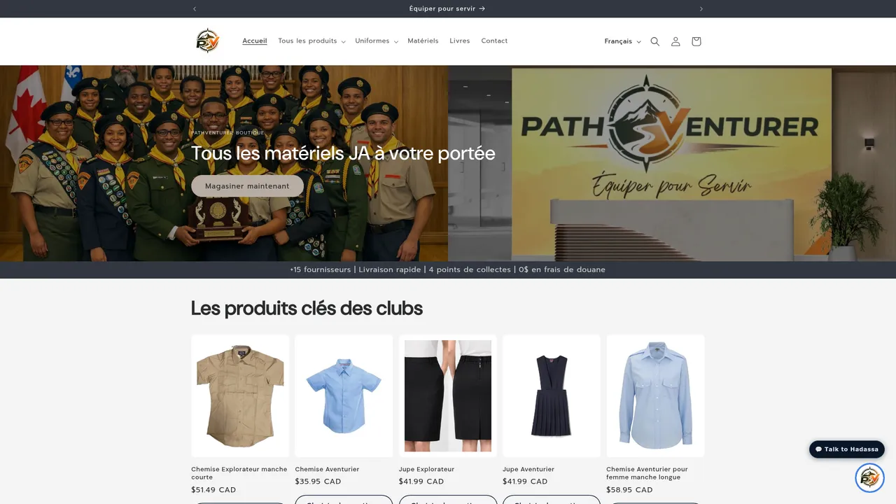 Screenshot de www.pathventurer.com