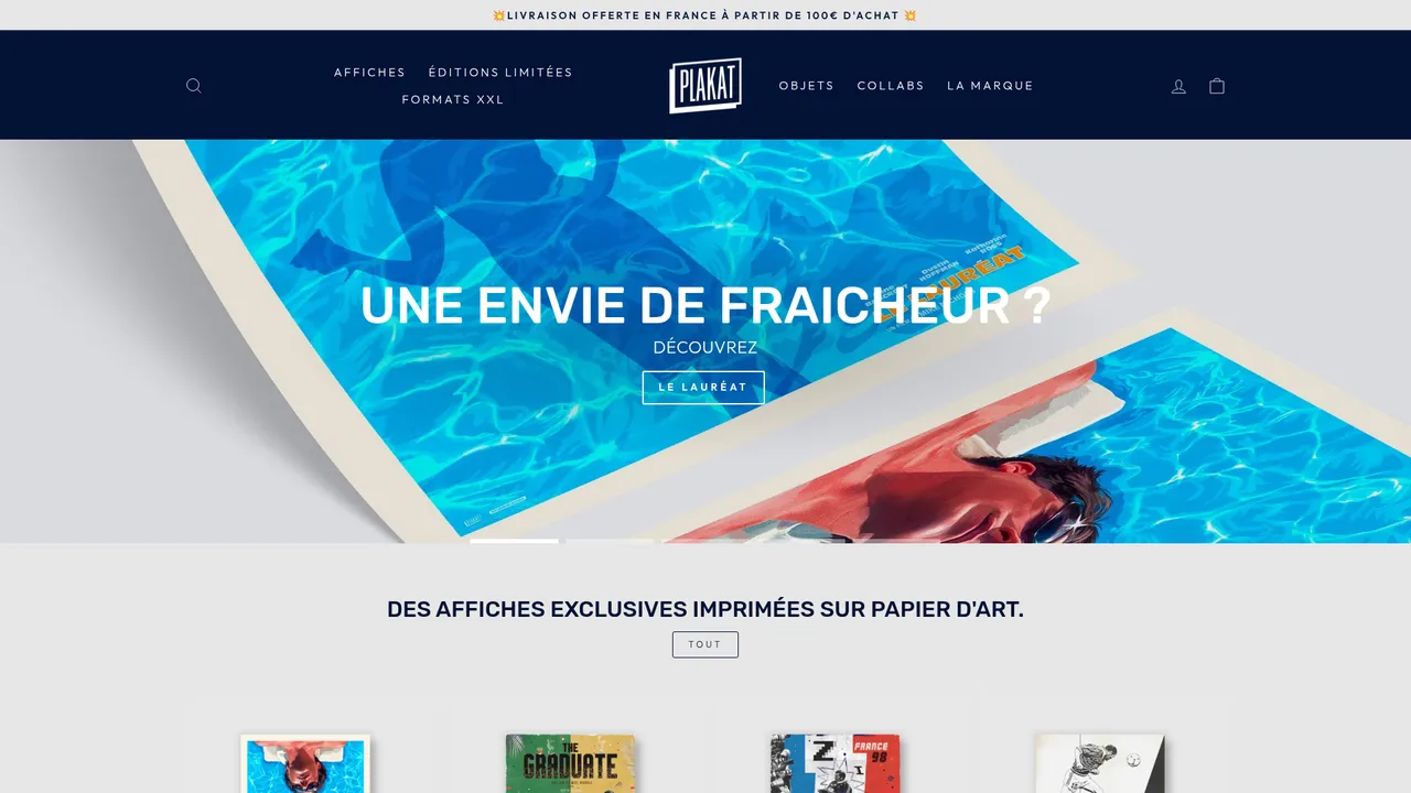 Aperçu du site www.plakat.fr