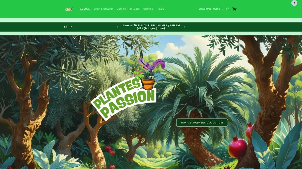 Aperçu du site www.plantespassion.fr