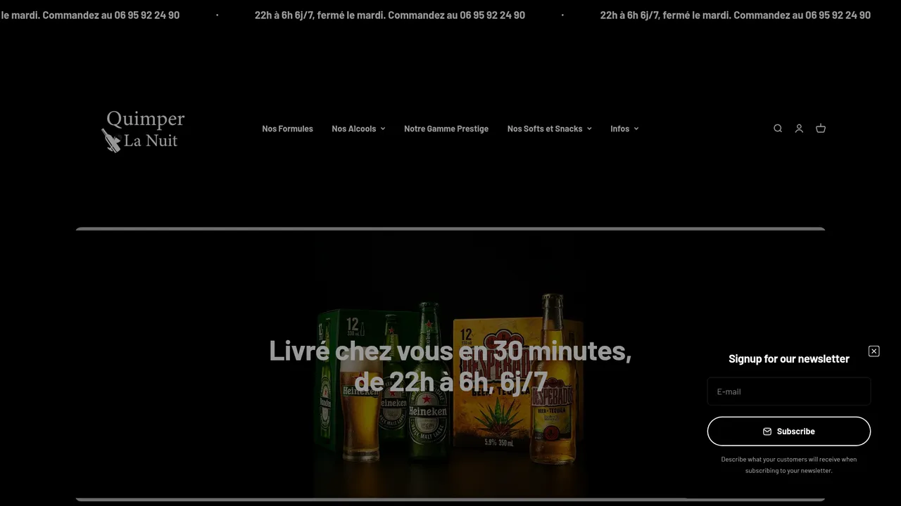 Screenshot de www.quimperlanuit.fr