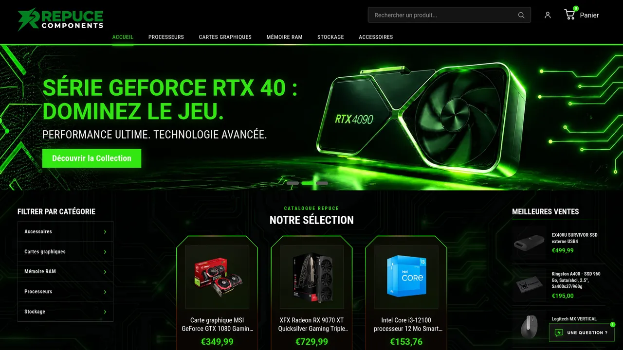 Screenshot de www.repuce.fr