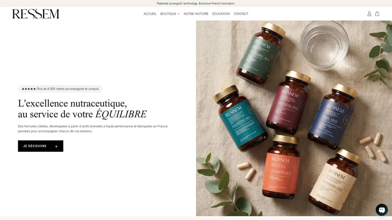 Screenshot de www.ressem-nutri.fr