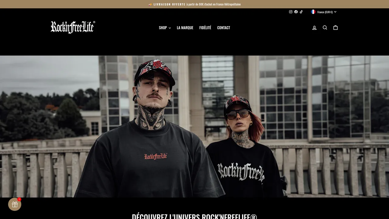 Aperçu du site www.rocknfreelife.com