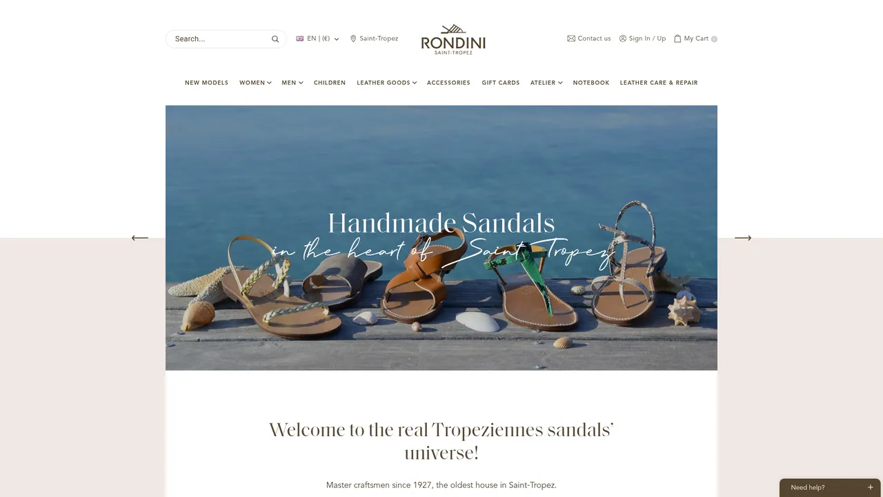Aperçu du site www.rondini.fr