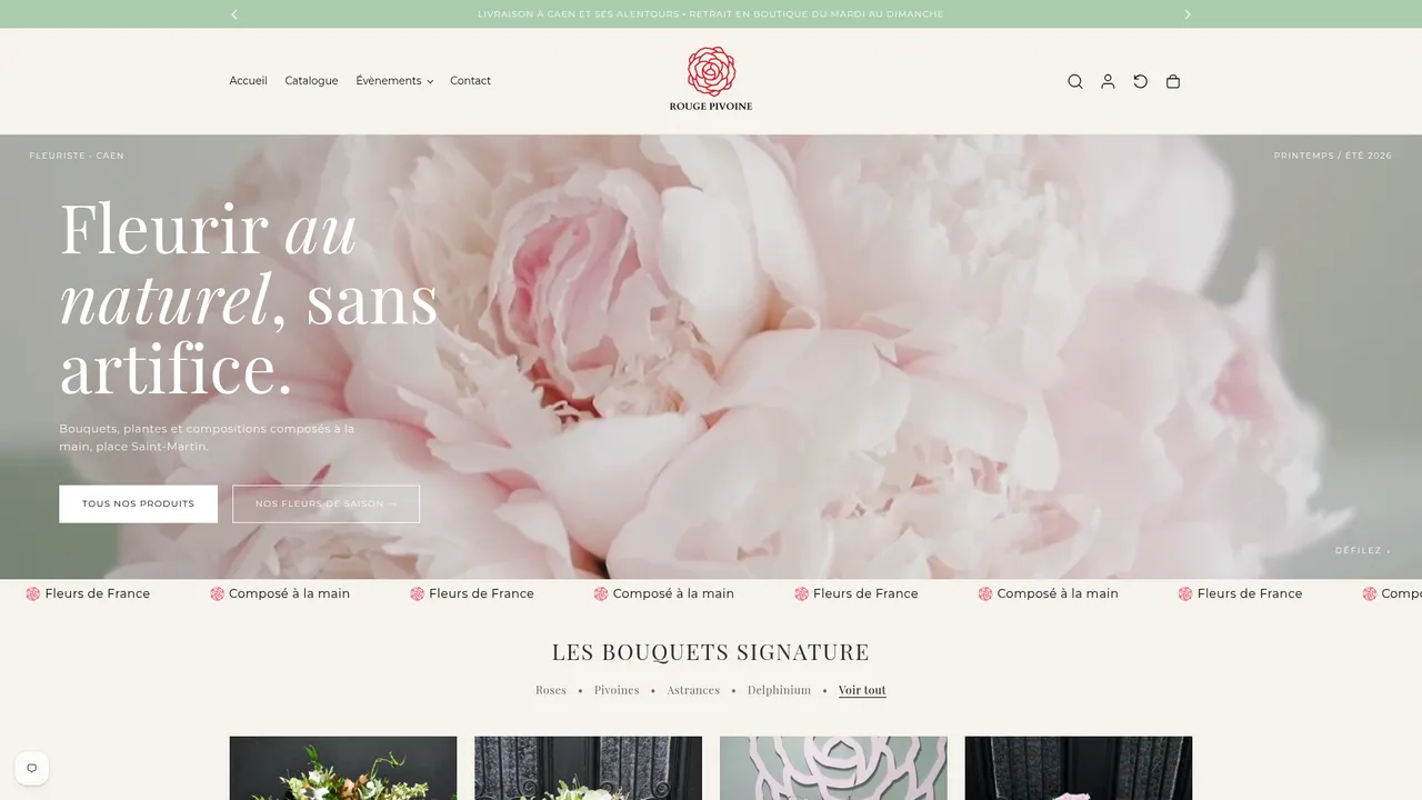 Screenshot de www.rougepivoine.co