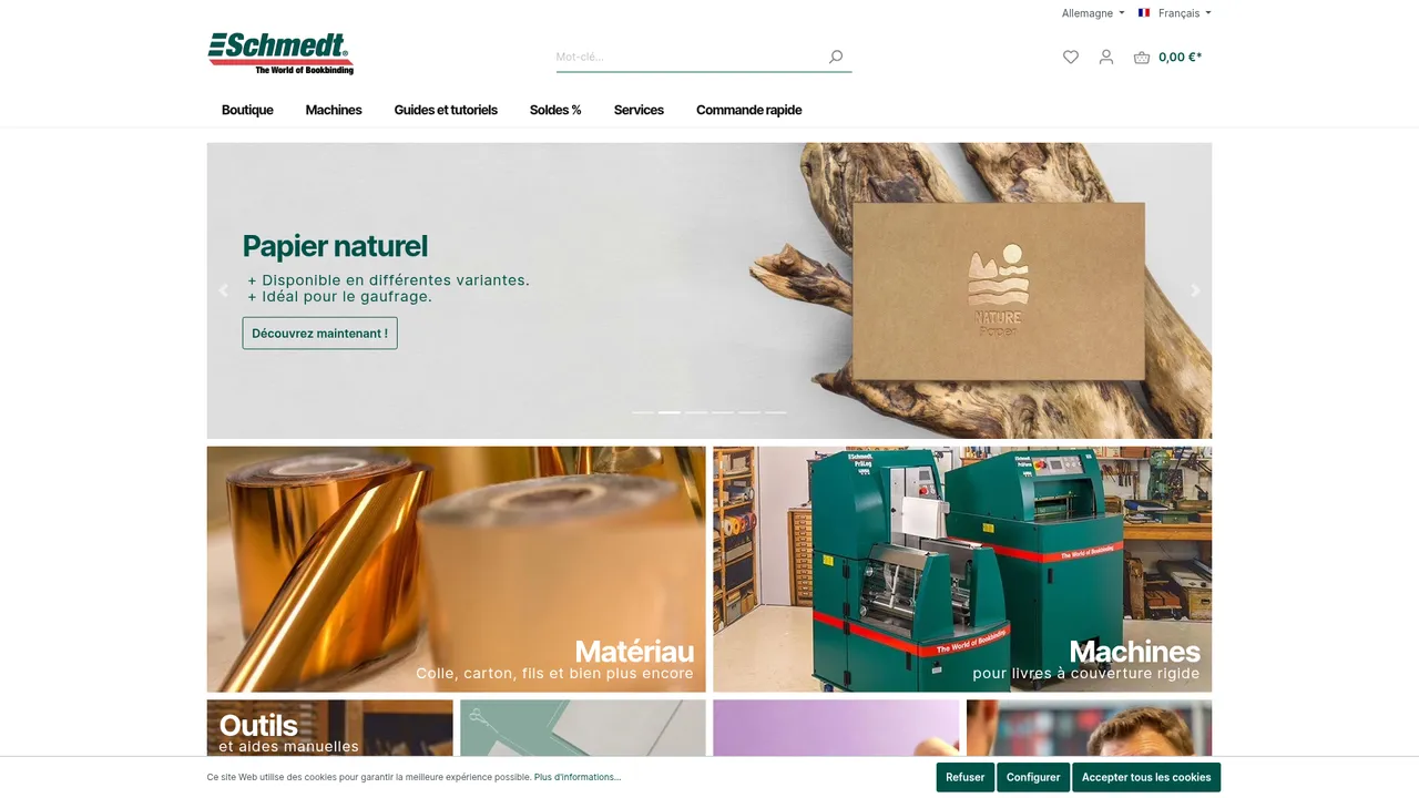 Screenshot de www.schmedt.fr