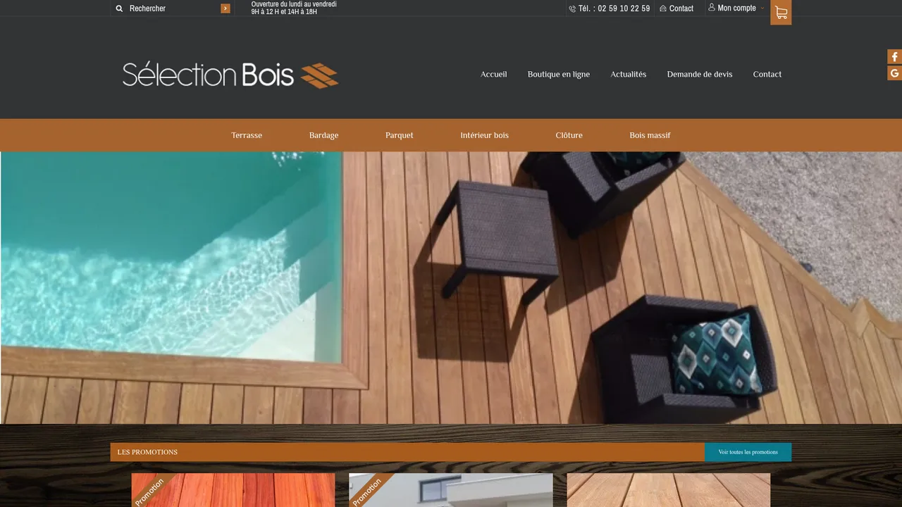 Screenshot de www.selection-bois.com