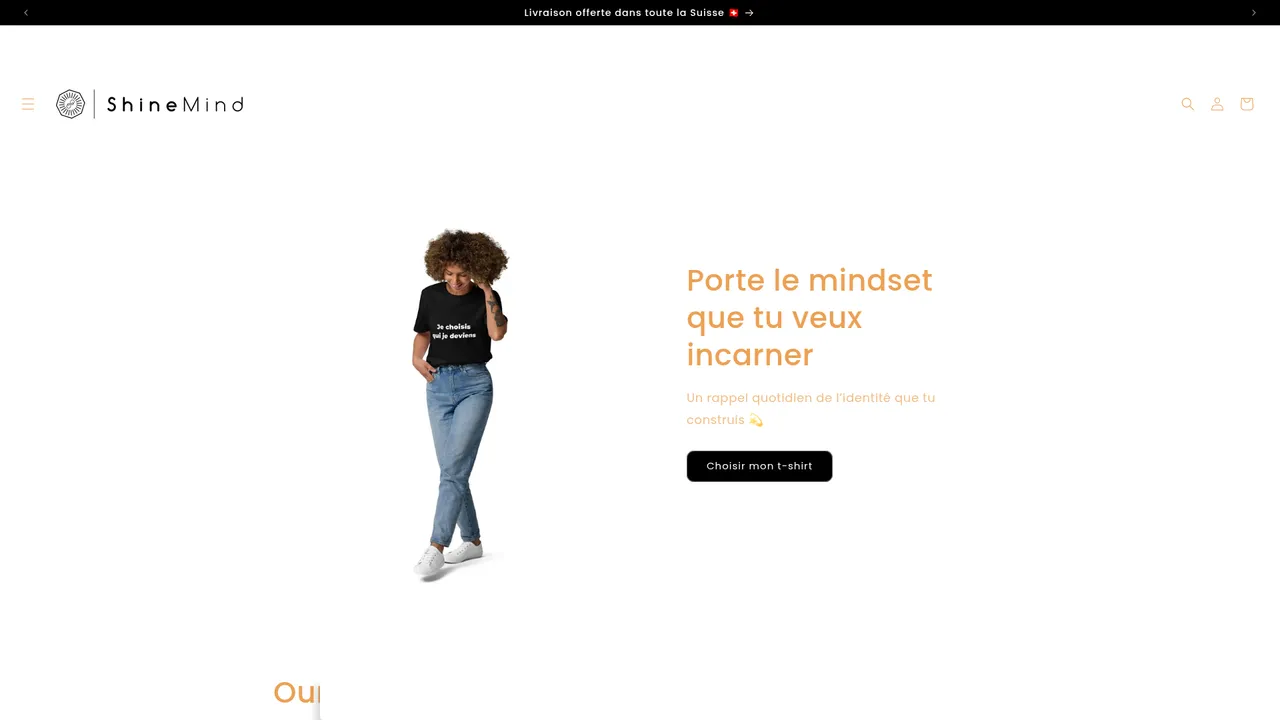 Screenshot de www.shinemind.ch