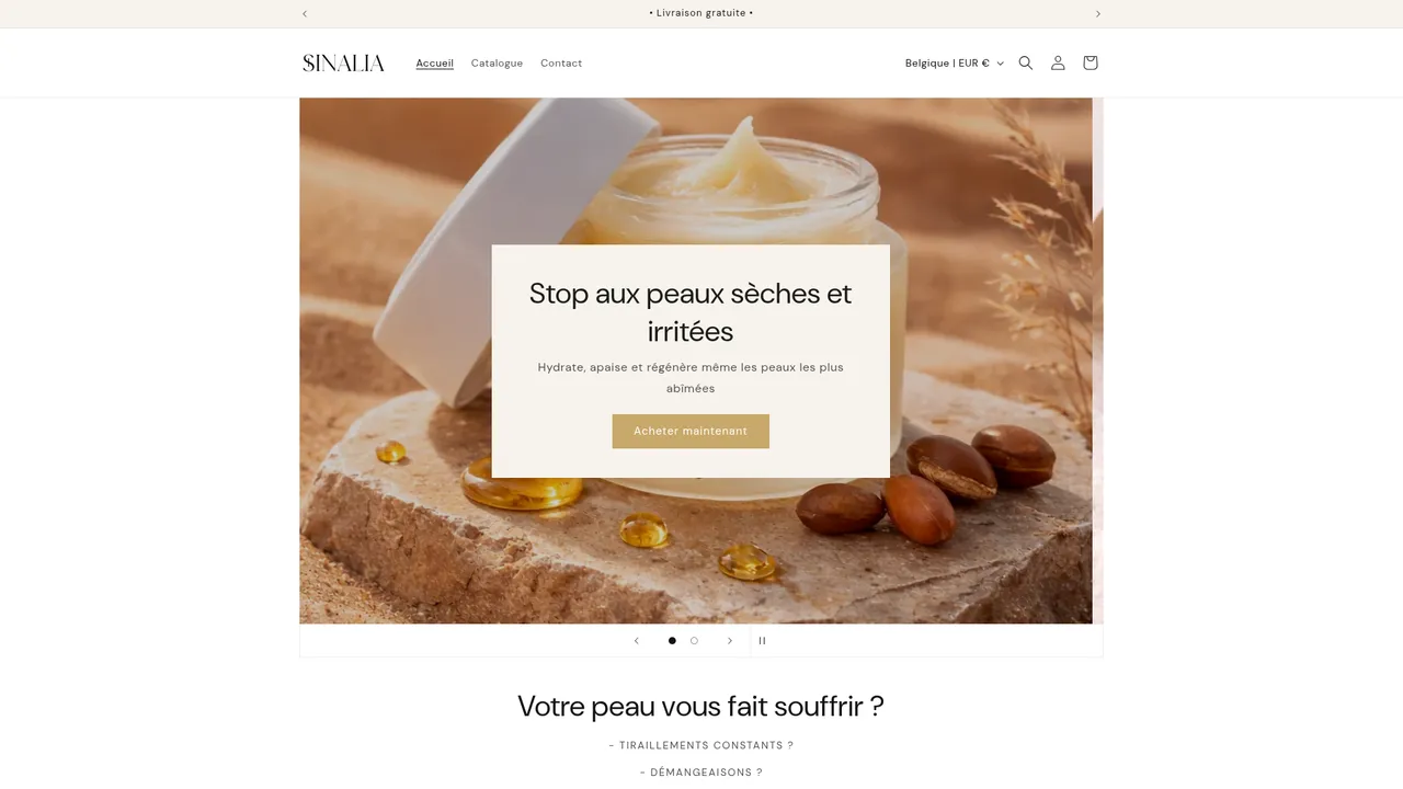 Screenshot de www.sinalia.fr