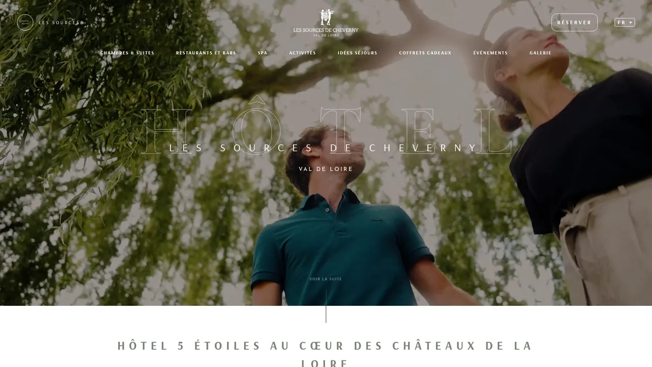 Screenshot de www.sources-cheverny.com