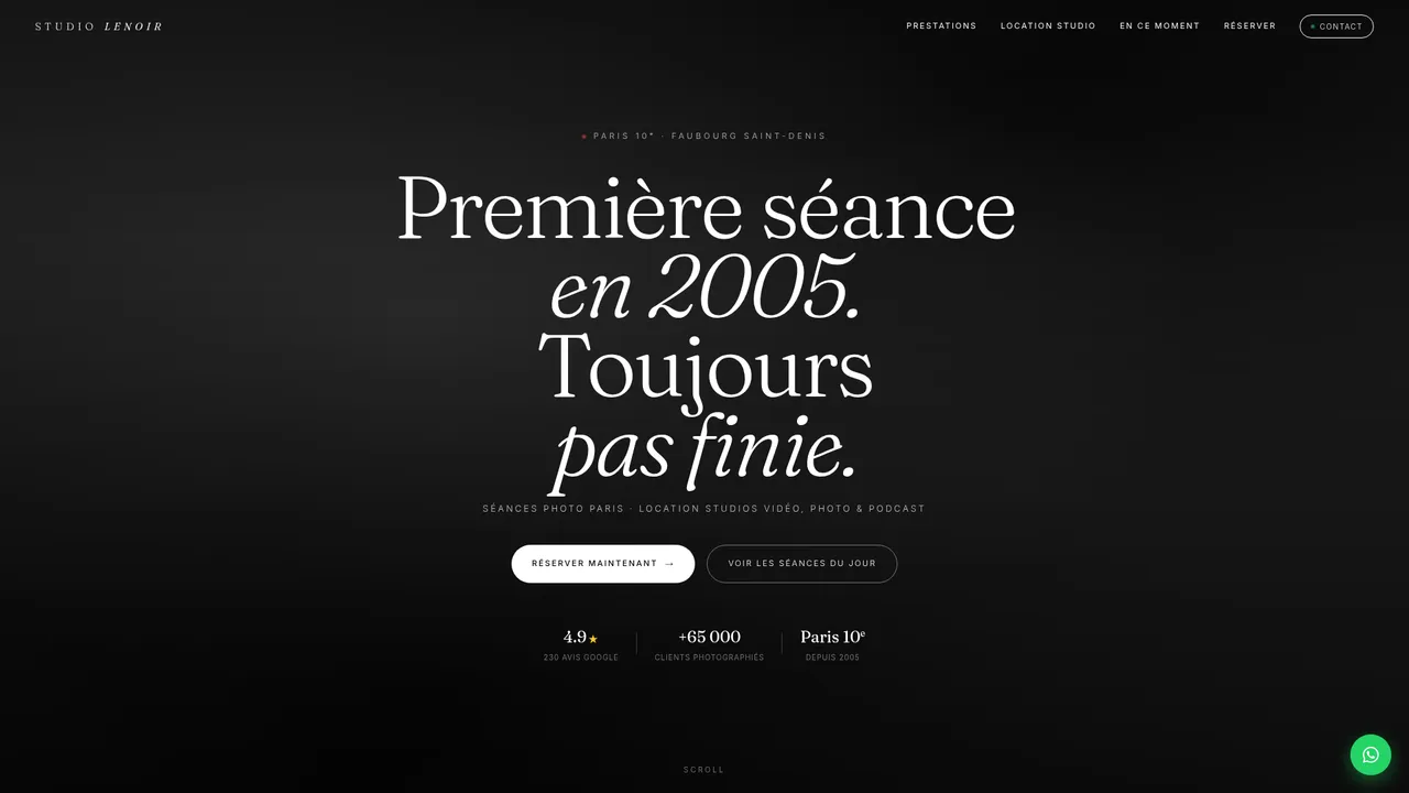 Screenshot de www.studiolenoir.fr