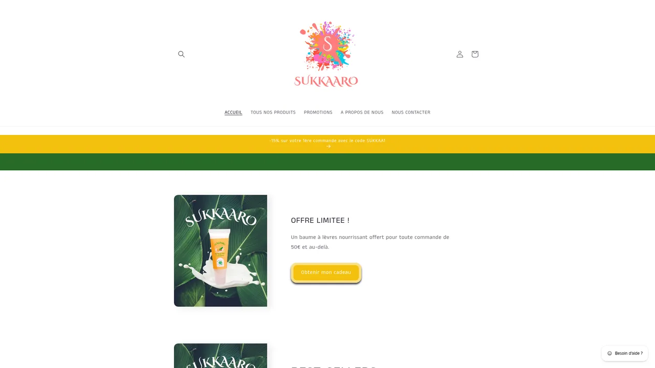Aperçu du site www.sukkaaro.fr