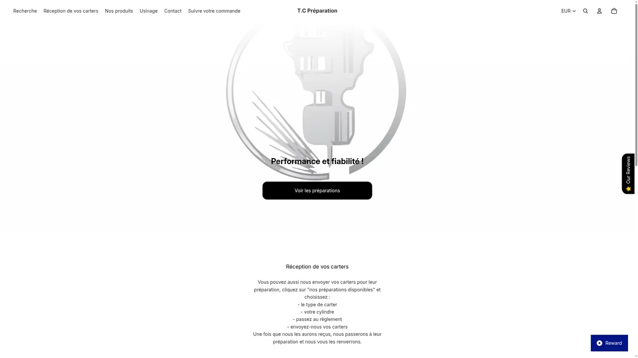 Screenshot de www.tcpreparation.fr