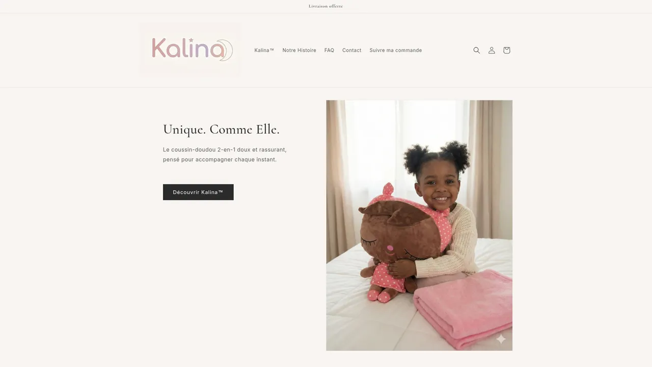 Screenshot de www.thisiskalina.com