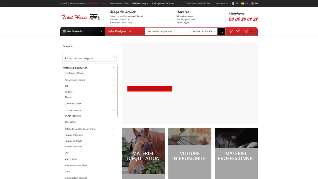 Screenshot de www.tracthorse.com