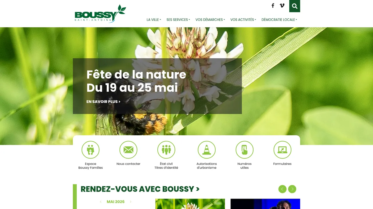 Screenshot de www.ville-boussy.fr