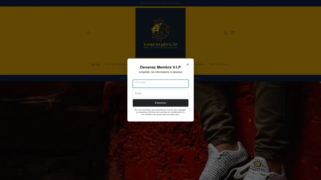 Screenshot de www.yourstyles.fr