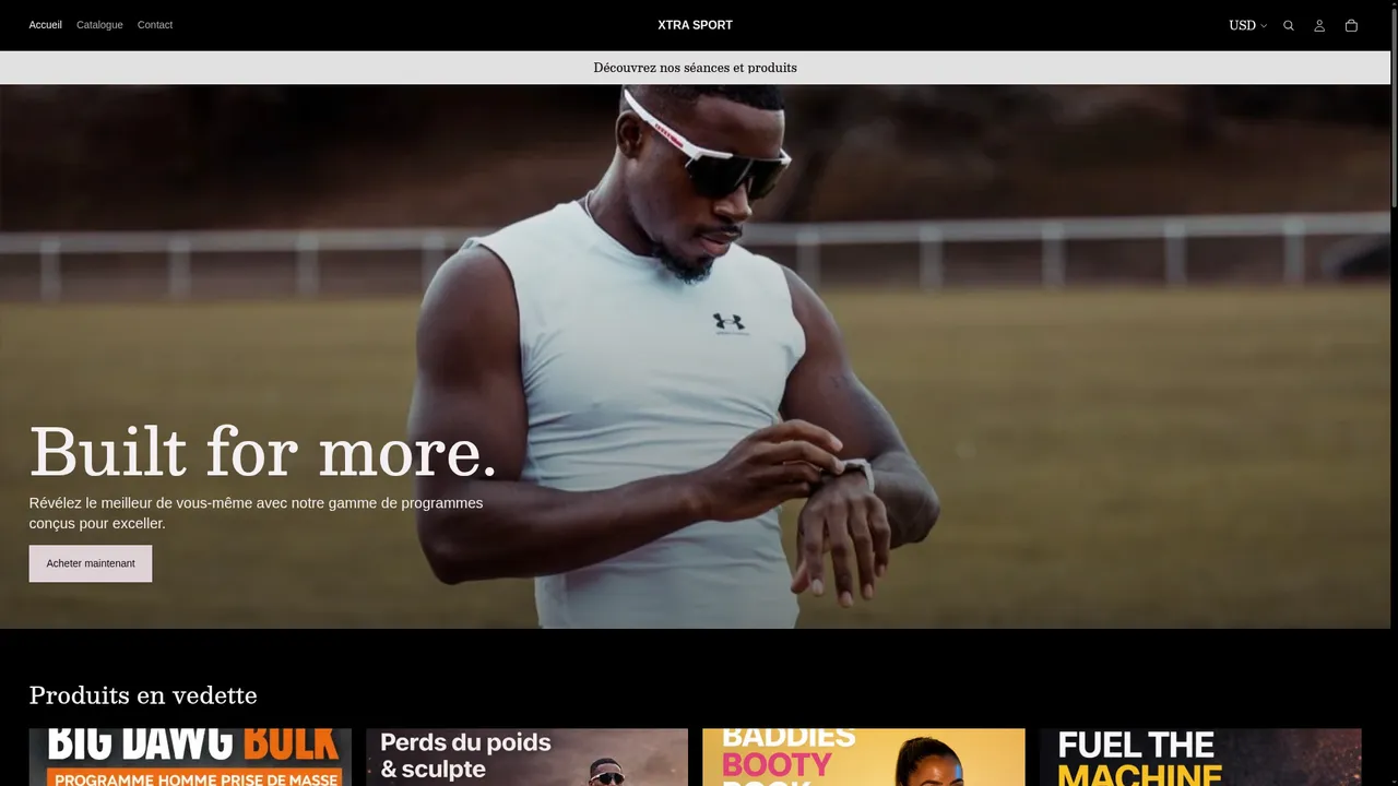 Aperçu du site XTRA SPORT