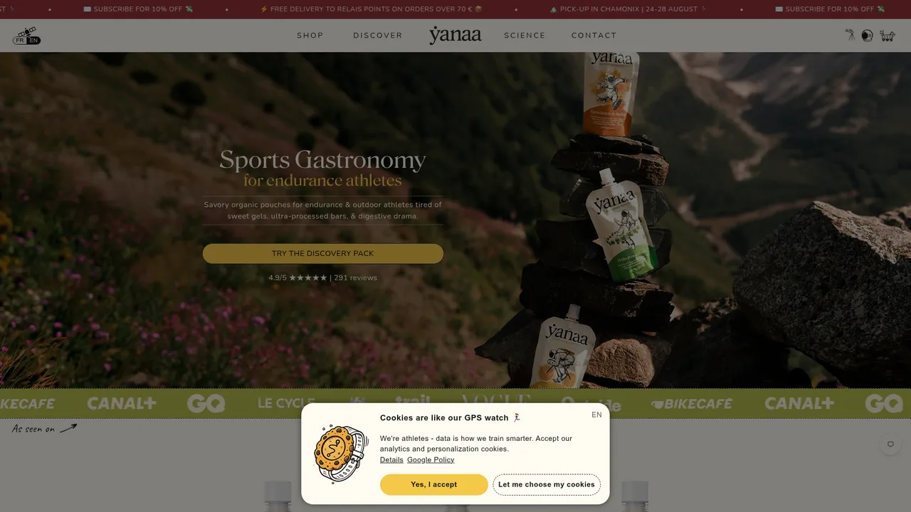 Aperçu du site Yanaa