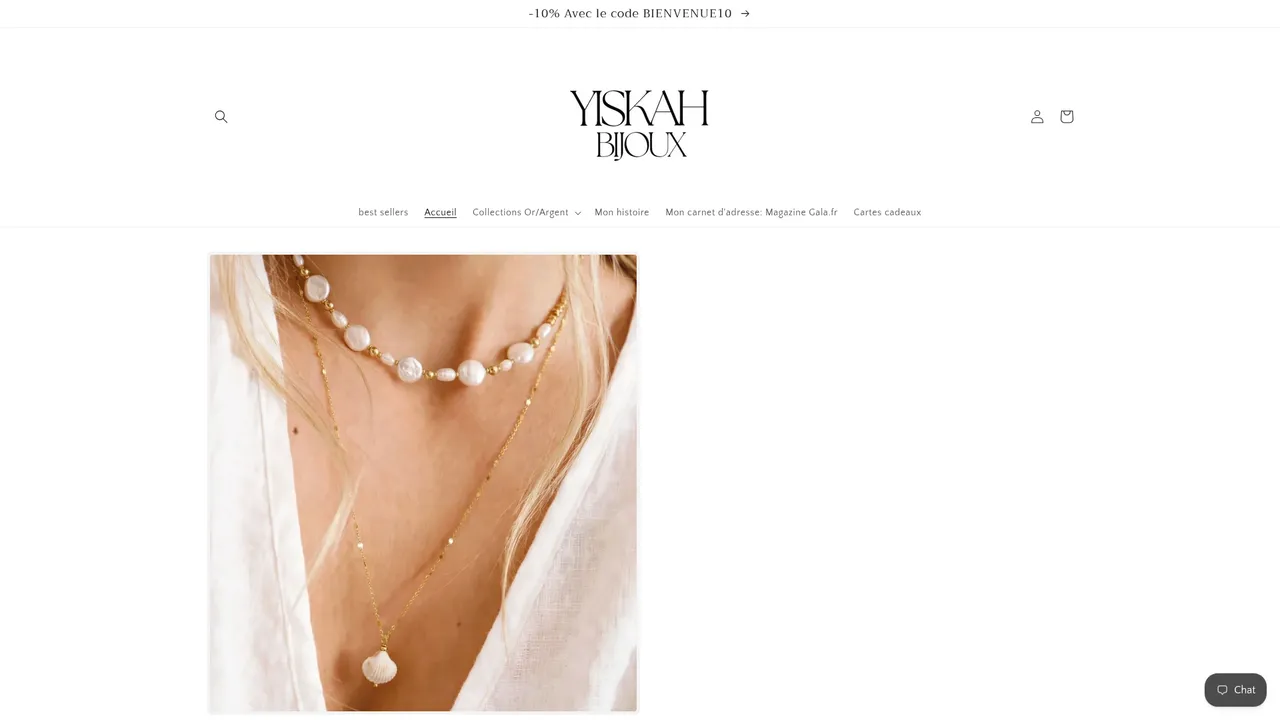 Screenshot de Yiskah Bijoux