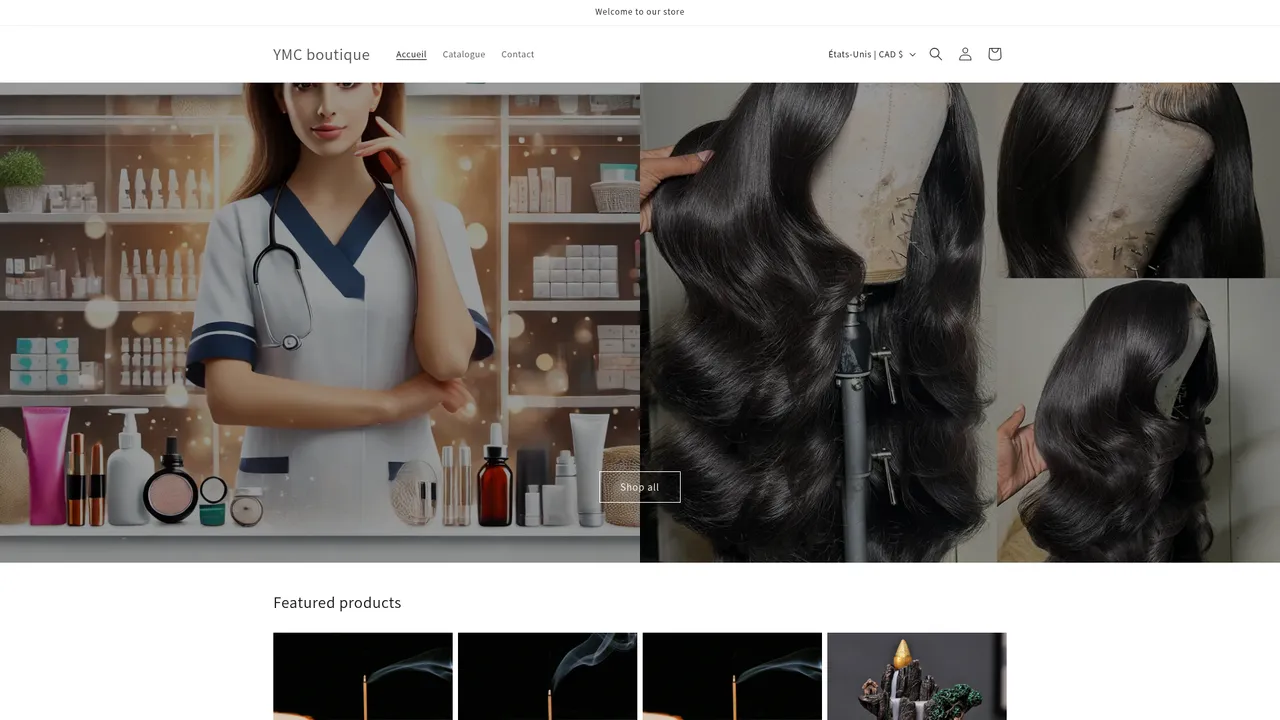 Screenshot de YMC boutique
